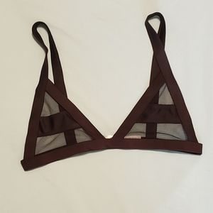 Black Zaful mesh bikini top medium